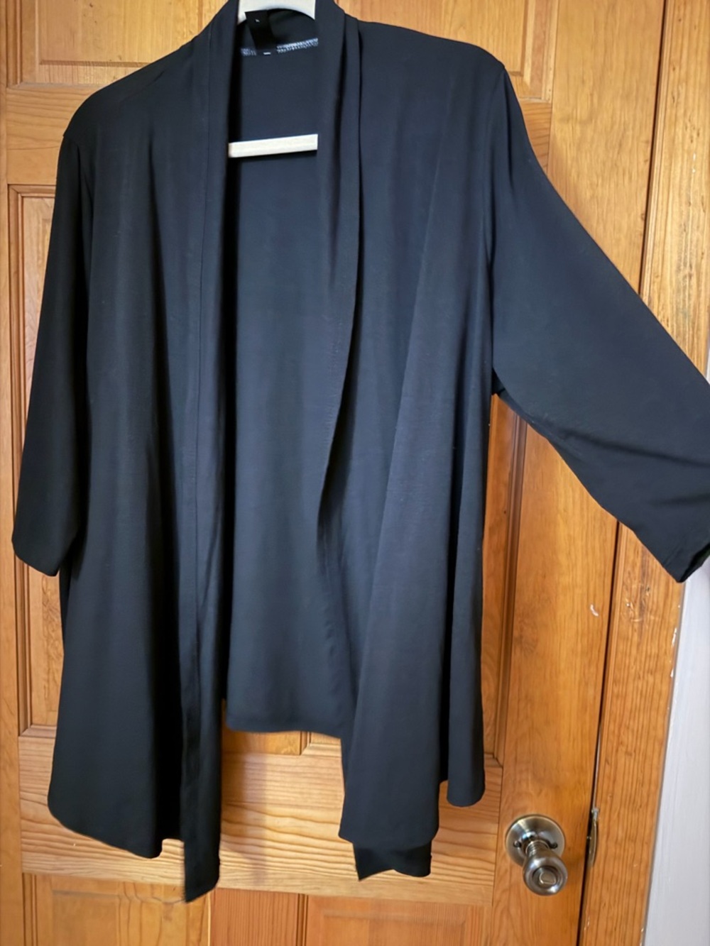 Black Open-Front Women’s Cardigan Sweater